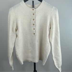 GAP Women's Cream Henley‎ Sweater XS